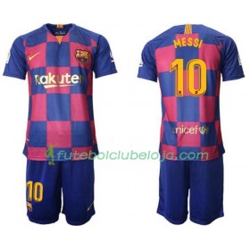 Camisola FC Barcelona Lionel Messi 10 Criança Equipamento Principal 2019-2020 Manga Curta